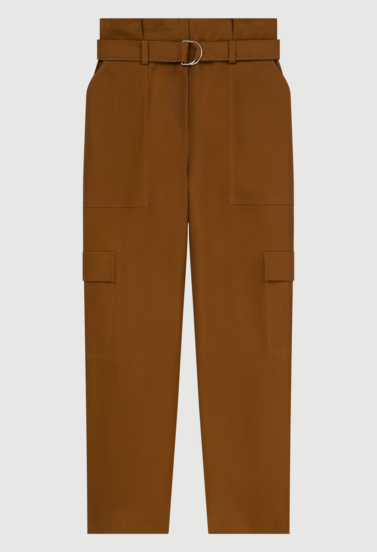 Straight-leg trousers with pockets