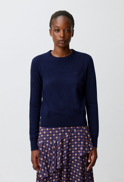 Gold heart jewel knit jumper