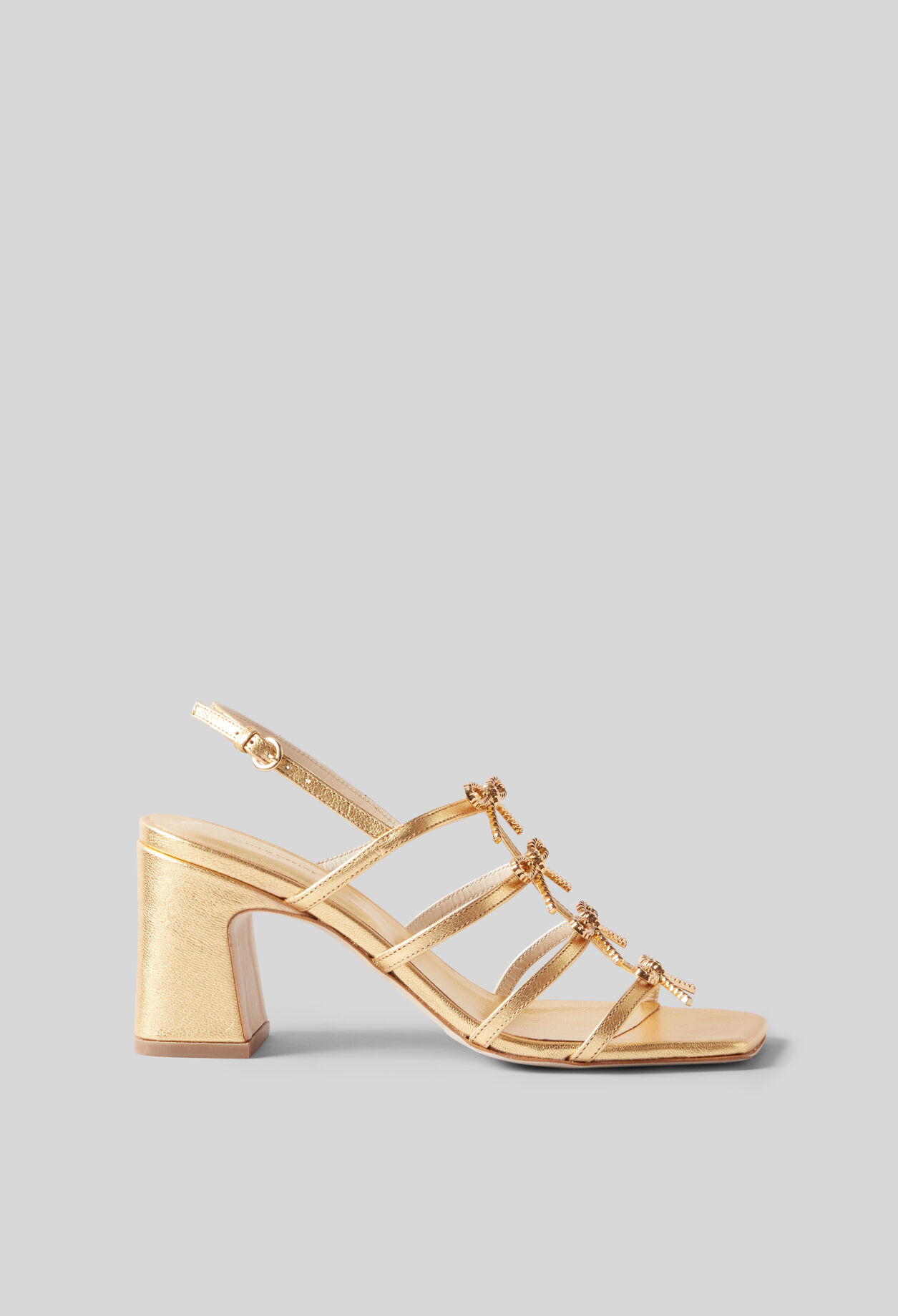 Leather heeled sandals