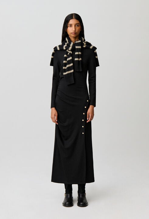 Long fitted jersey dress