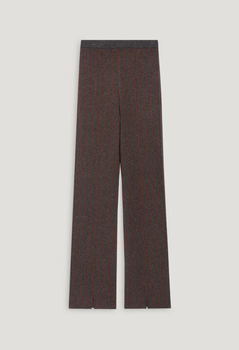 Stripy knit trousers 
