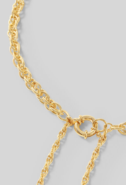 Double pearl chain necklace 
