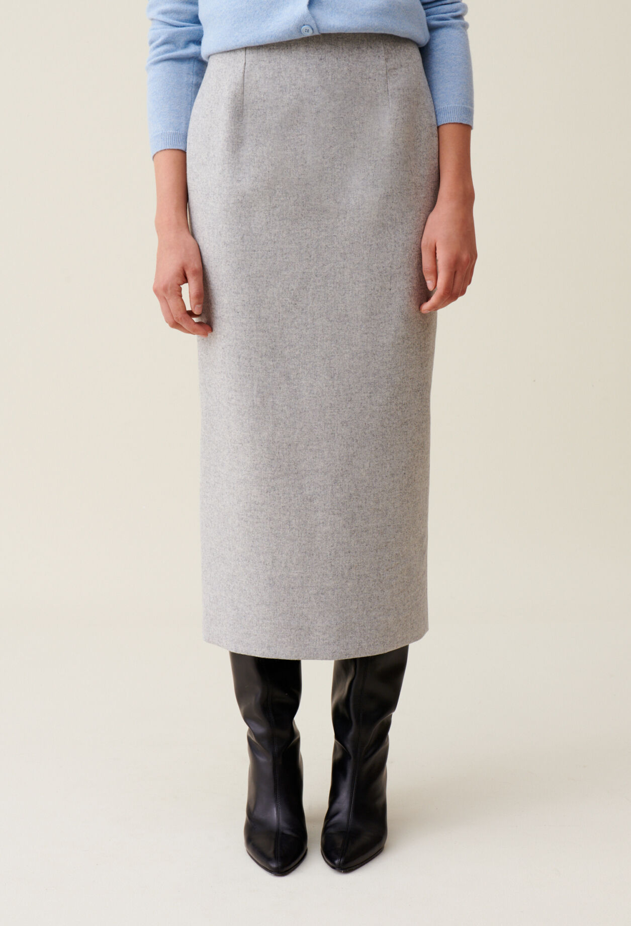 Light grey pencil skirt clearance