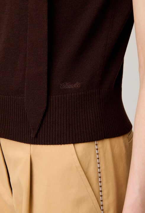 Layered wool jumper