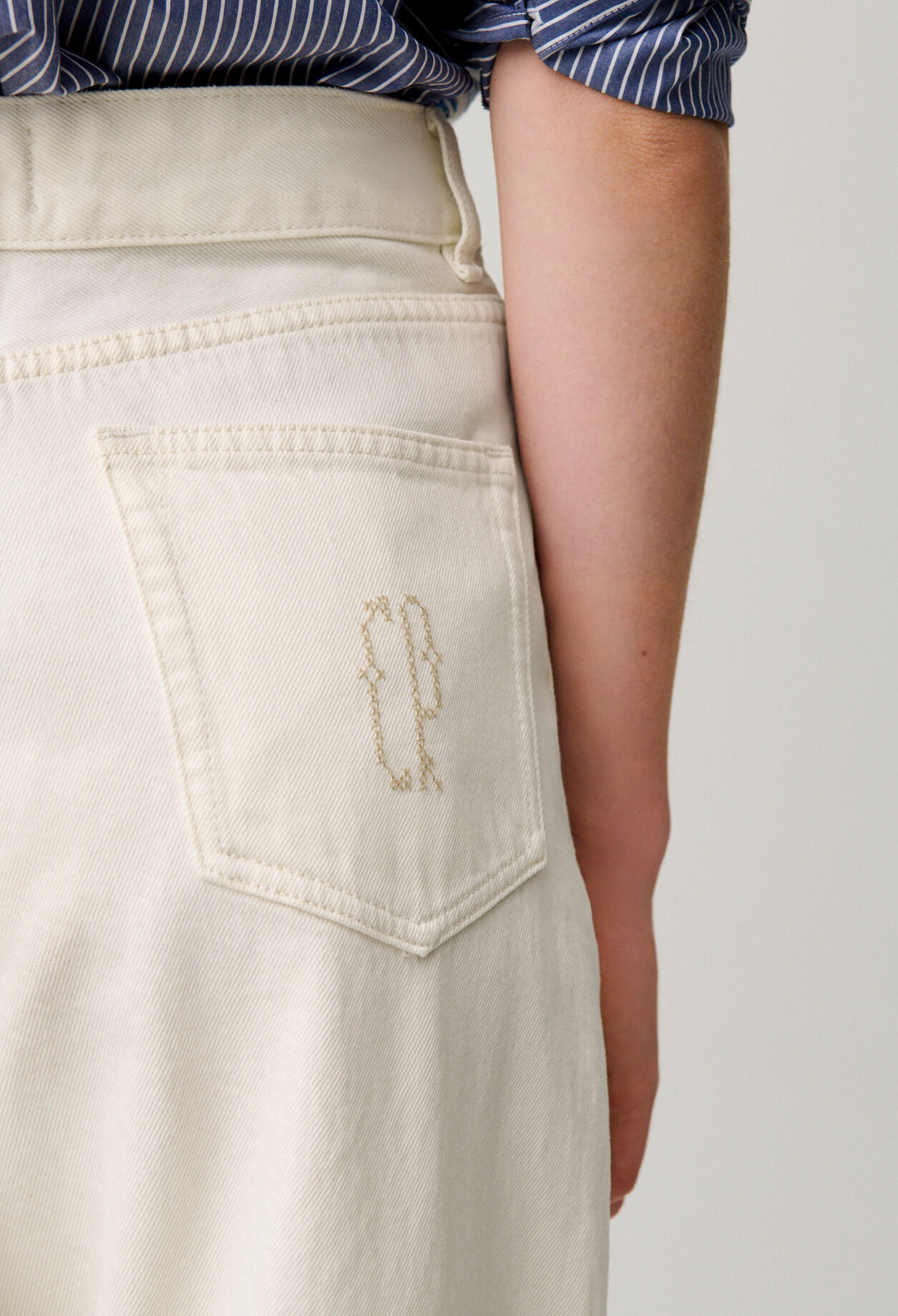 CP Embroidered Denim Jeans