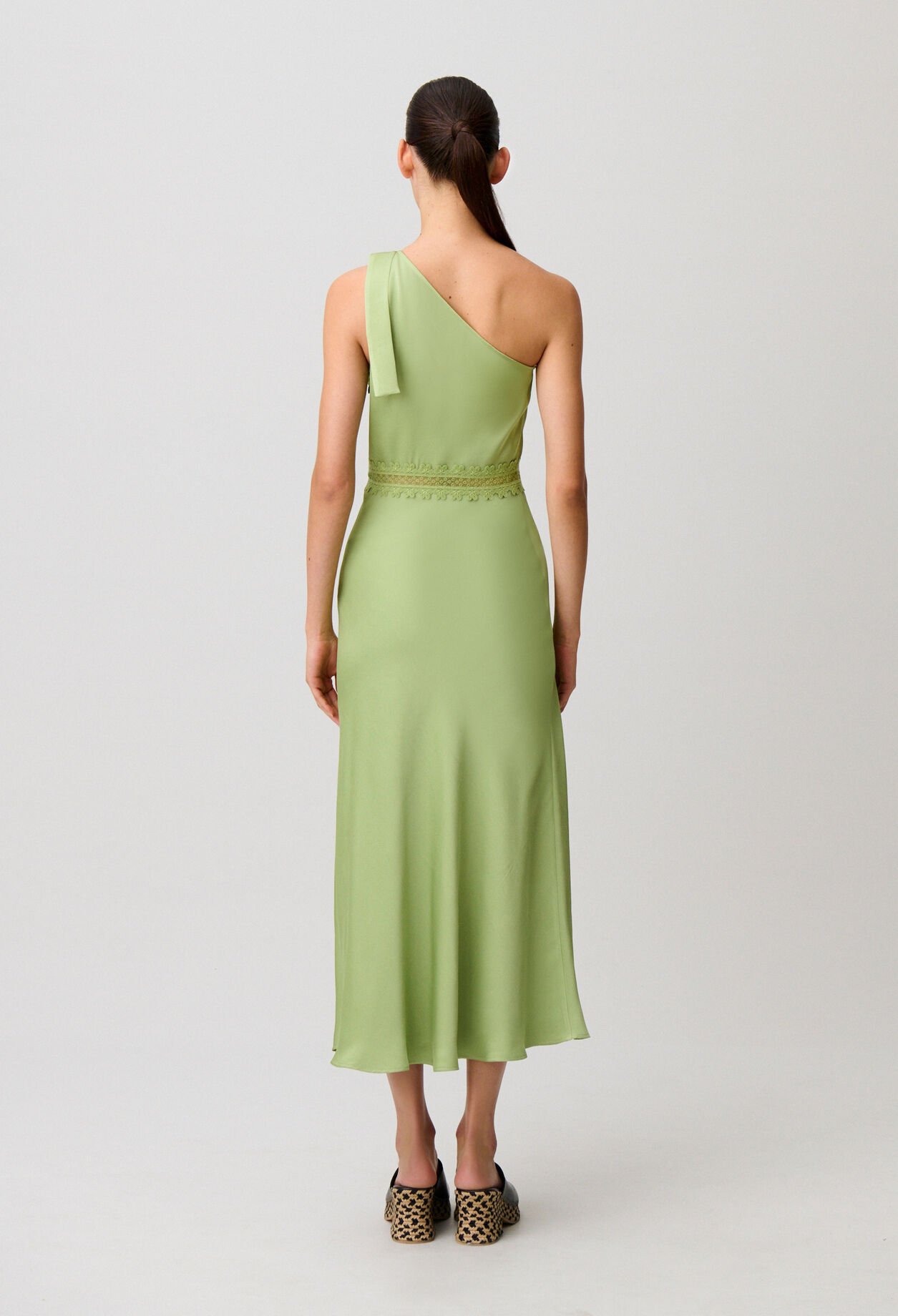 Satin and Lace Maxi Dress