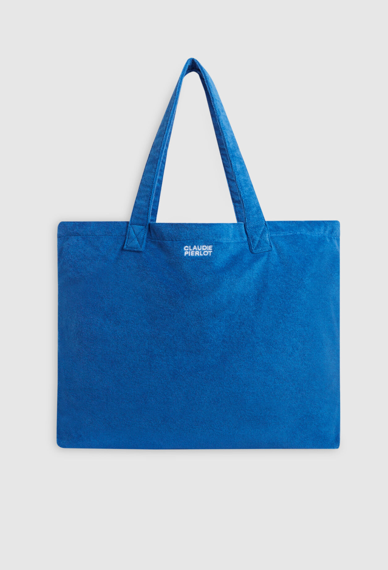Blue terry tote bag