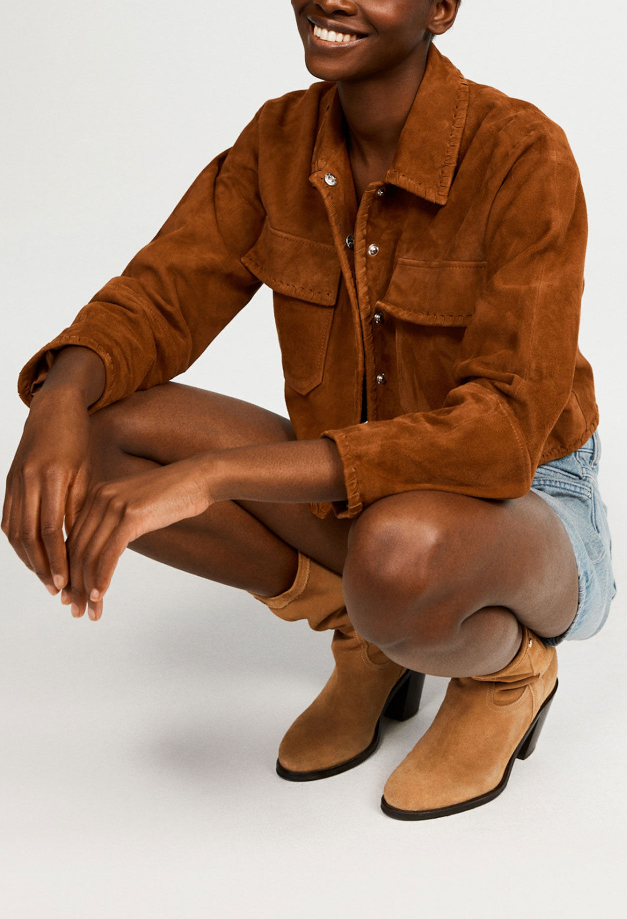 Eco-friendly suede jacket