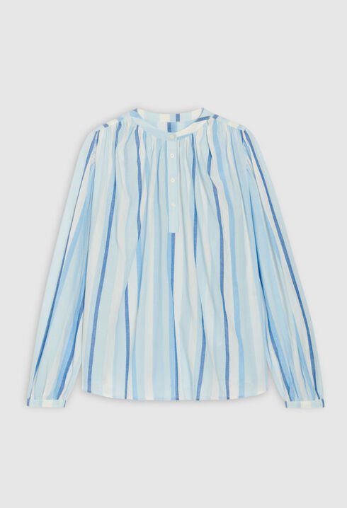 Blue striped blouse