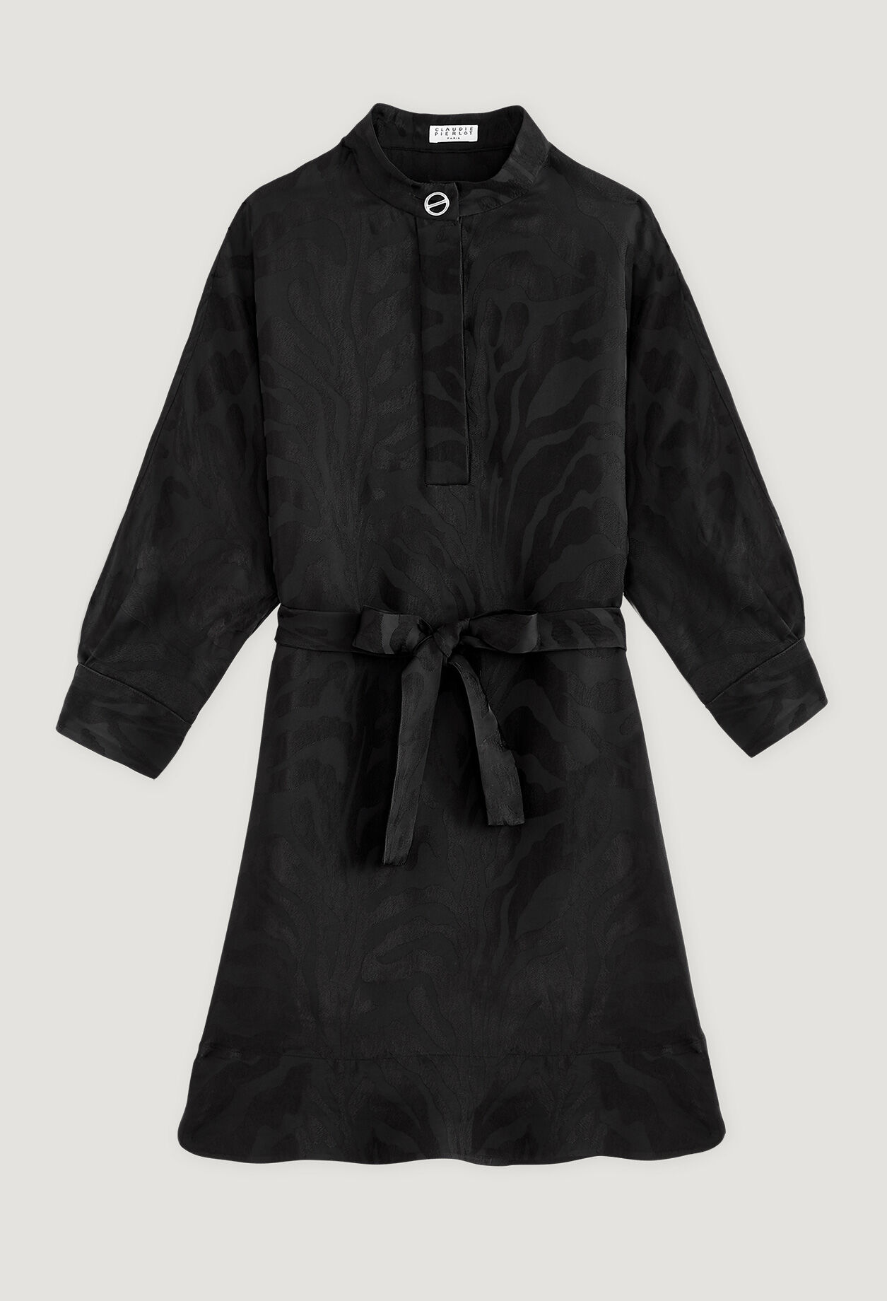 Black satin dress