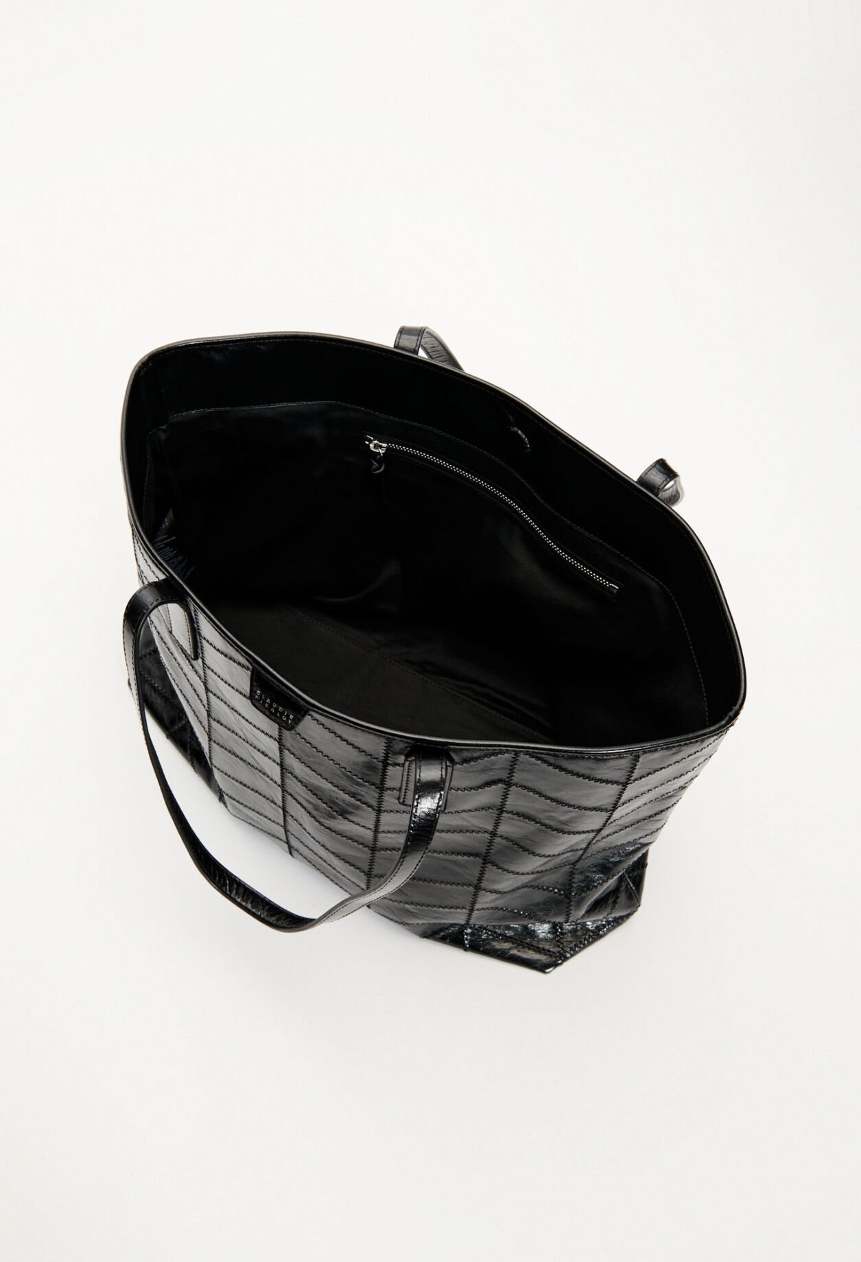 Leather tote bag