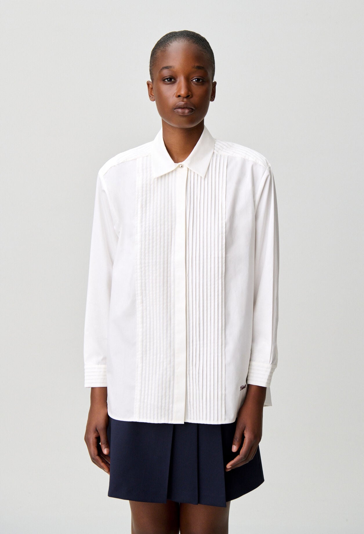Claudie embroidered poplin shirt