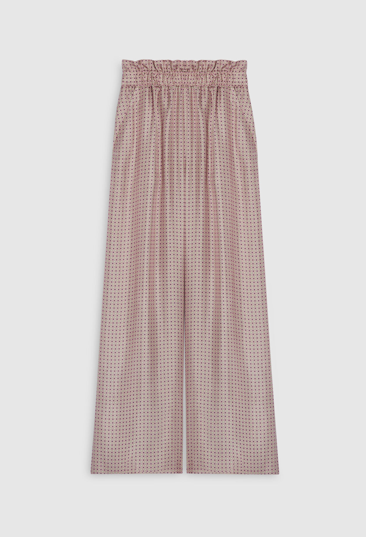 Loose pink silk trousers