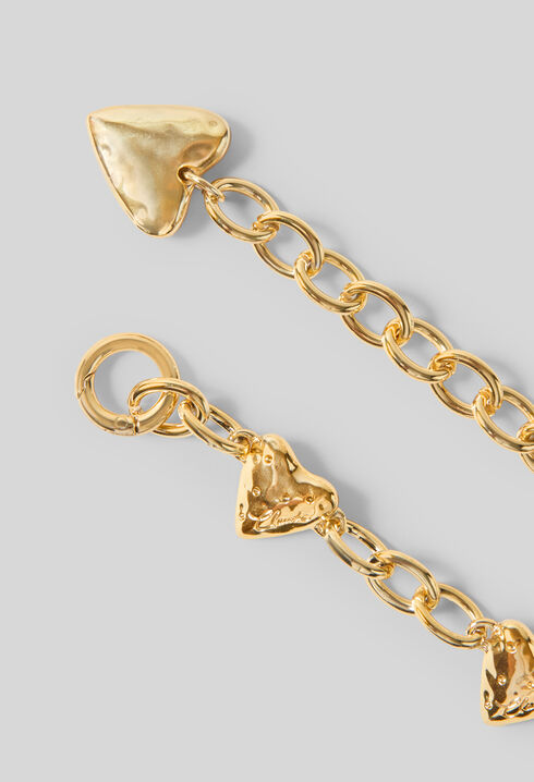 Hammered heart jewelled belt