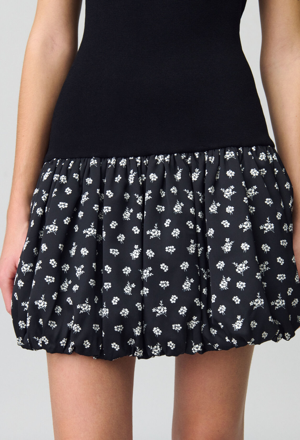 Short Bubble Dress with flowers