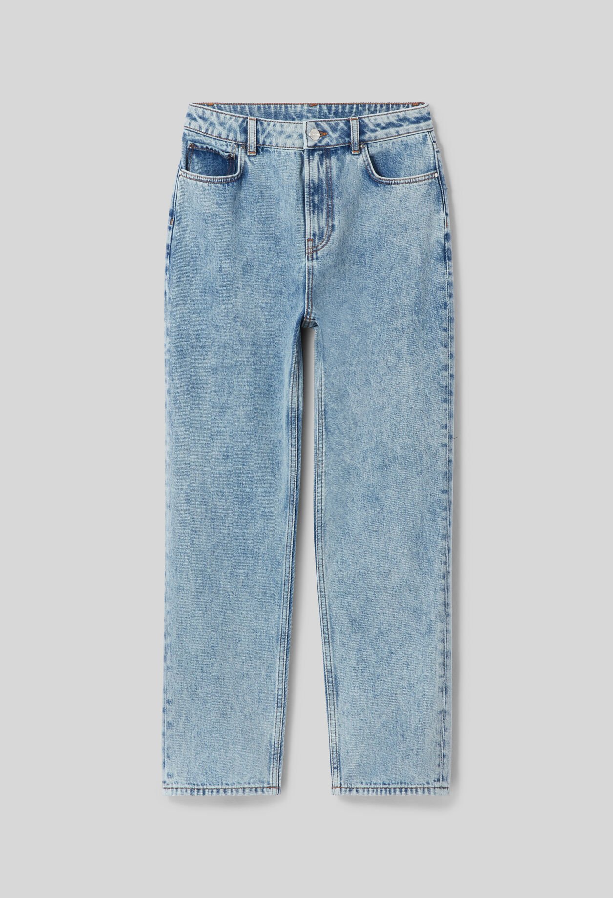 Washed denim jeans