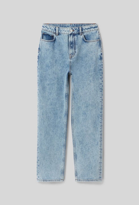 Washed denim jeans
