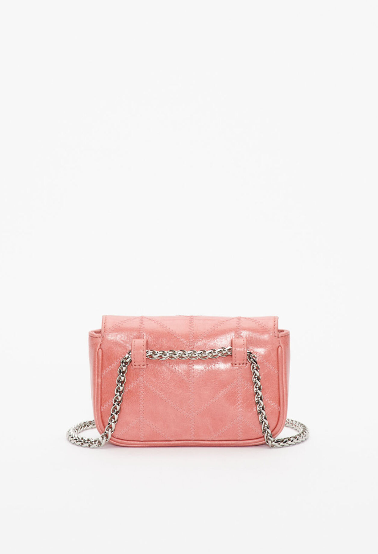 White patent leather clutch bag