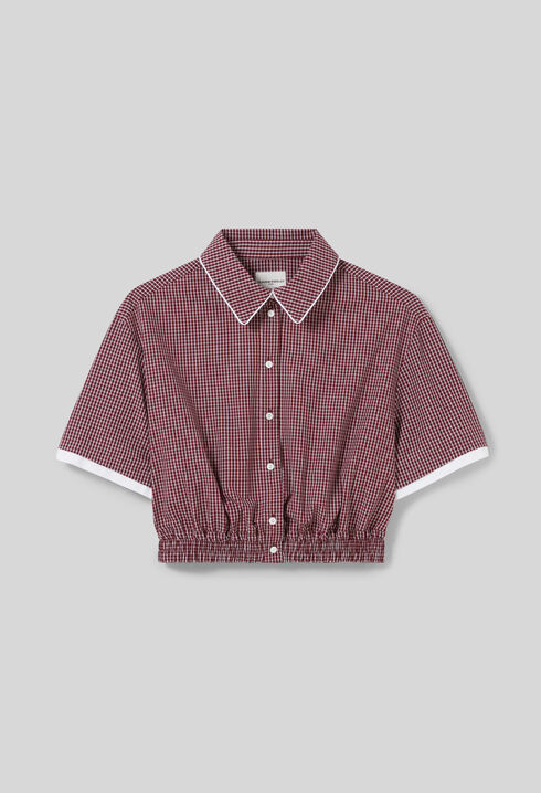 Short checked shirt