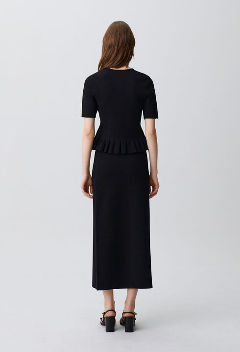 Round neck knitted top