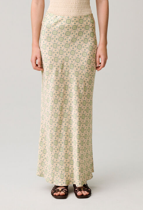Flowy printed skirt