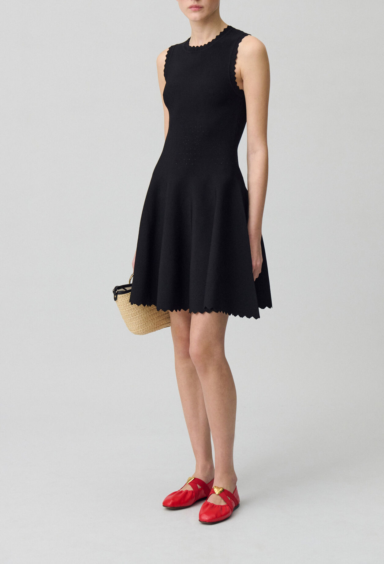 Skater Dress in Fine Knit Fabric