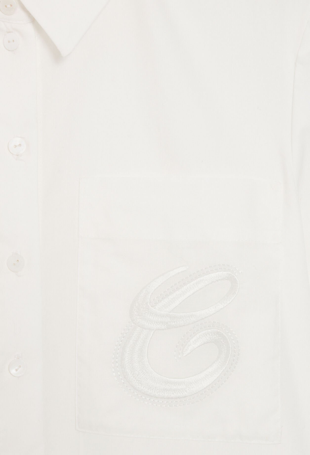Off-white embroidered cropped shirt