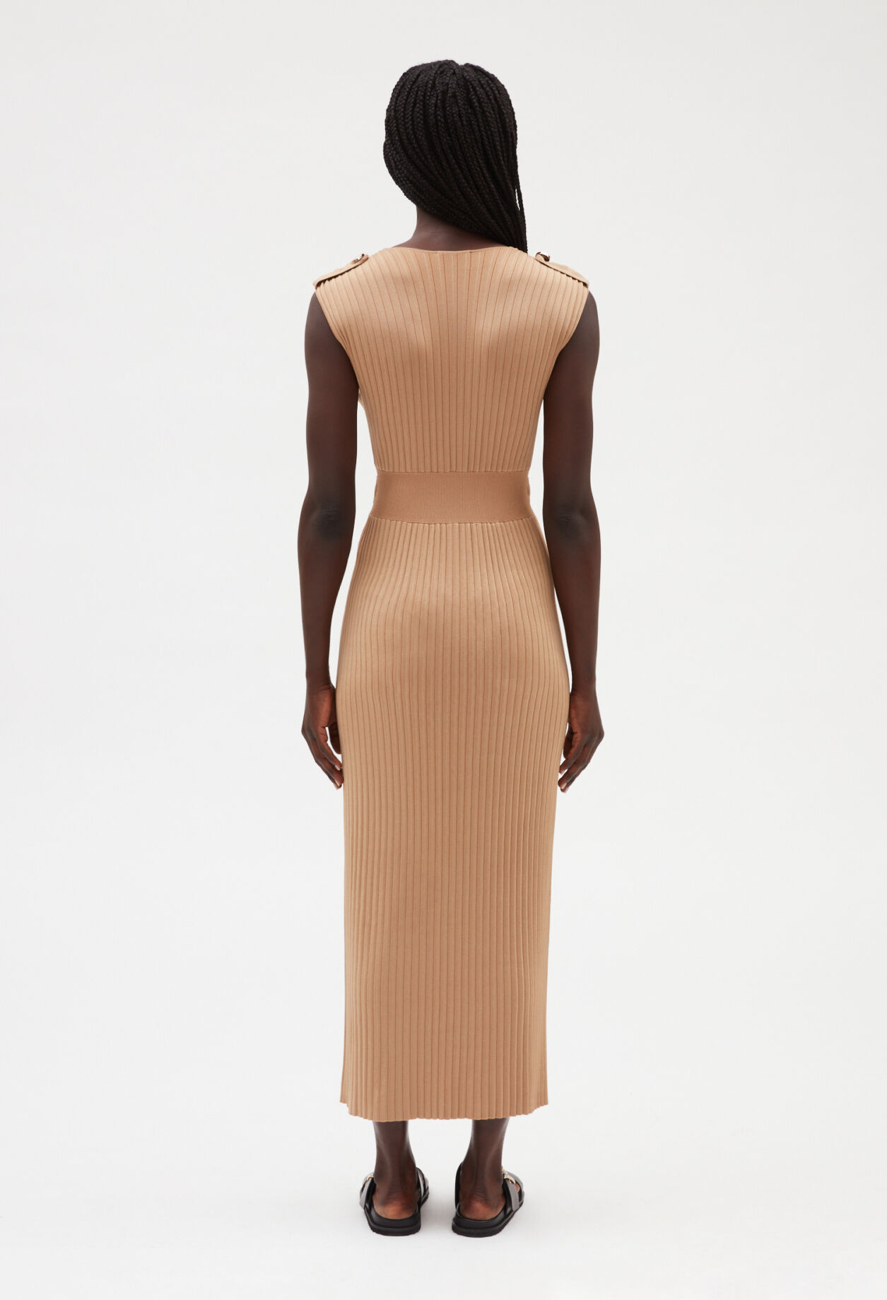 Long beige knitted dress for women | Claudie Pierlot