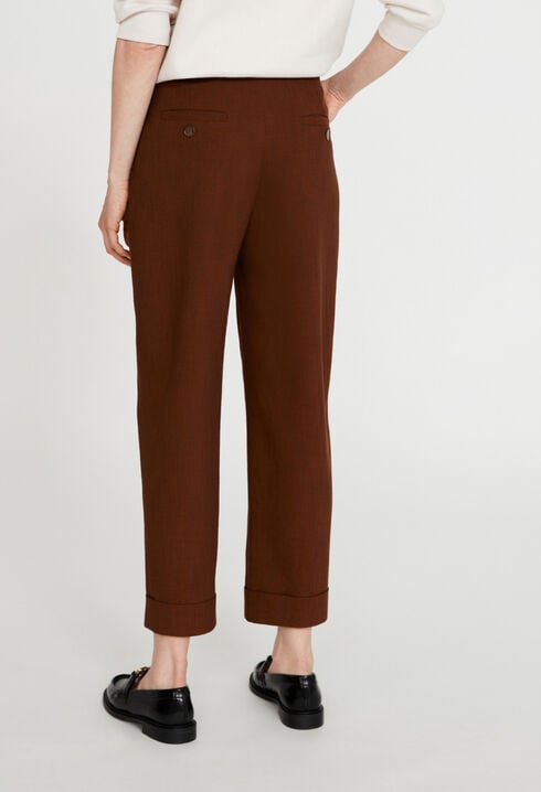 Pantalon marron tailleur