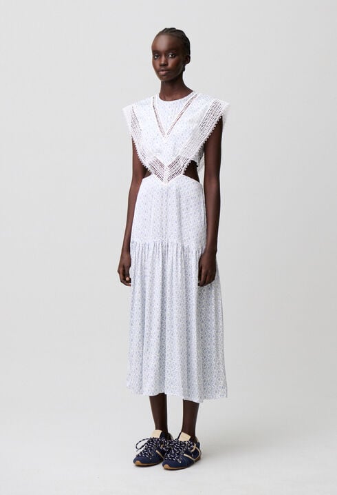 Satin and Lace Maxi Dress