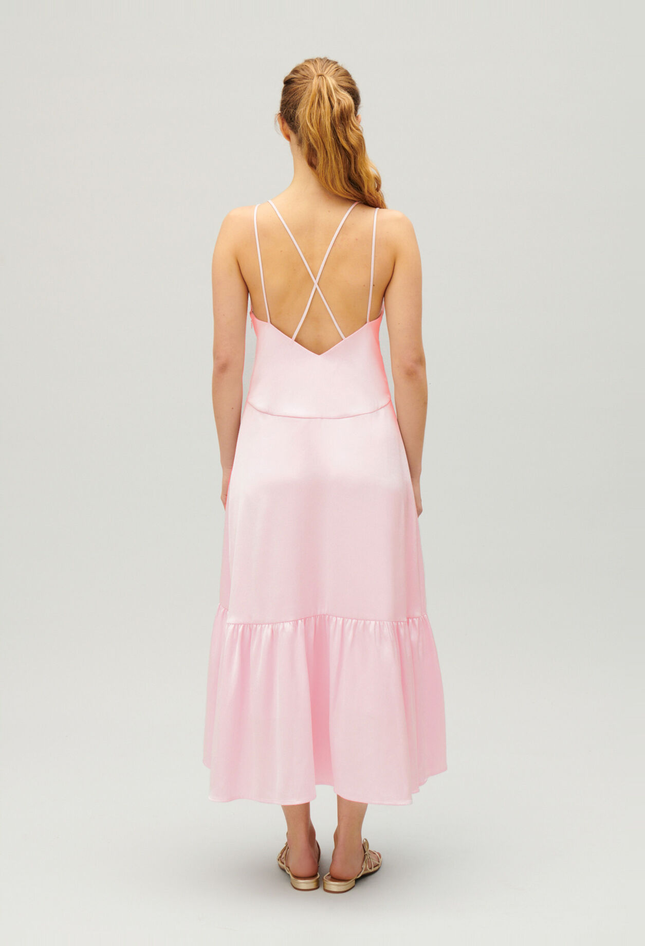 Satin midi dress