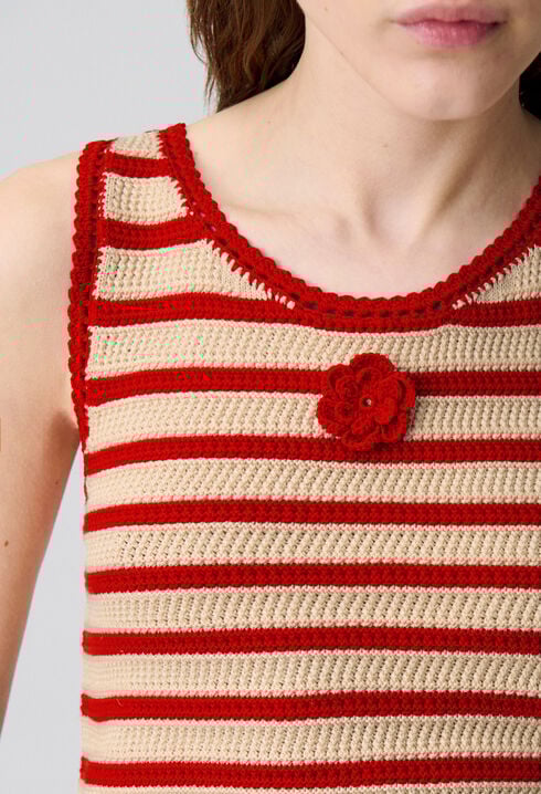 Striped Crochet Top