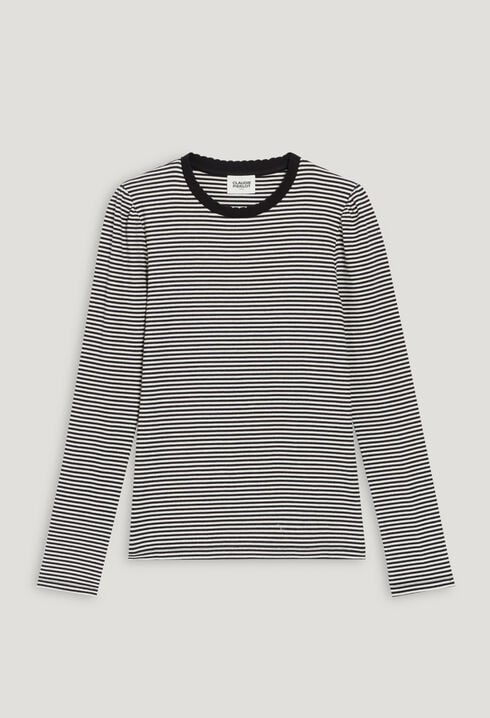 Two-tone striped T-shirt