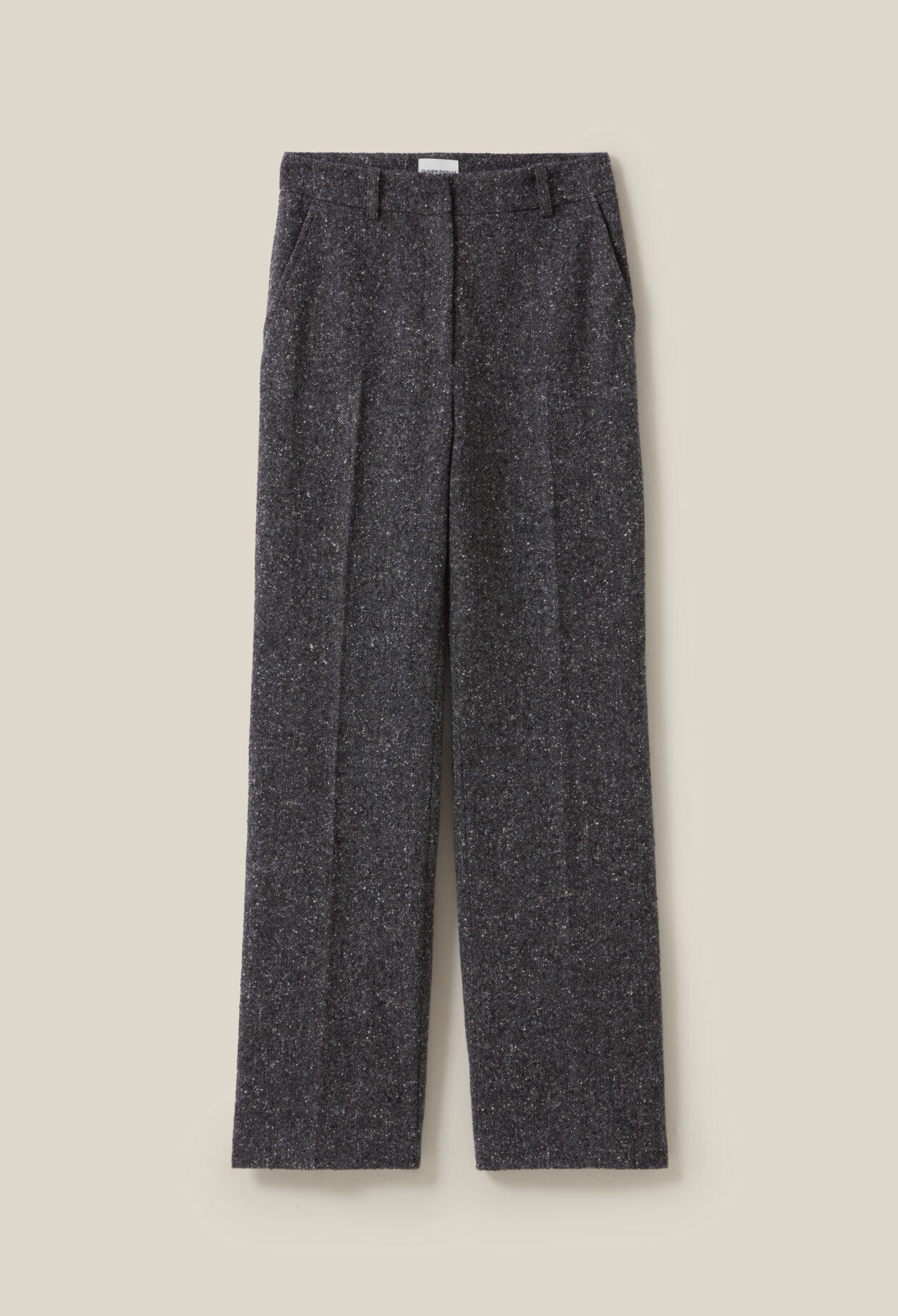 Grey wool suit trousers
