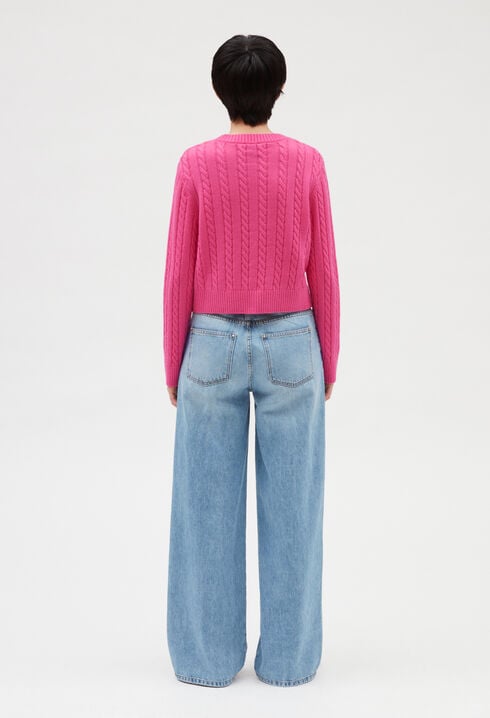 Cable knit cropped jumper