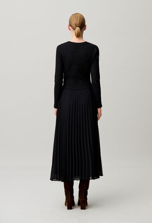 Bi-material t-shirt dress