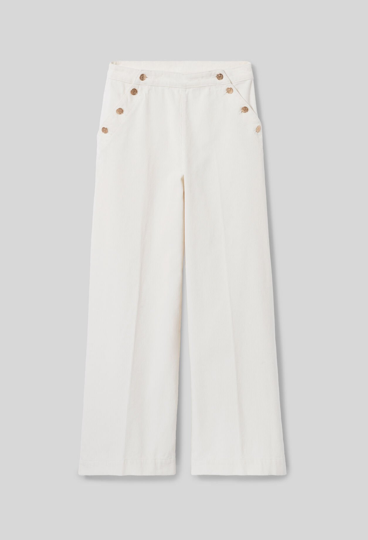 Sailor-Style Corduroy Trousers