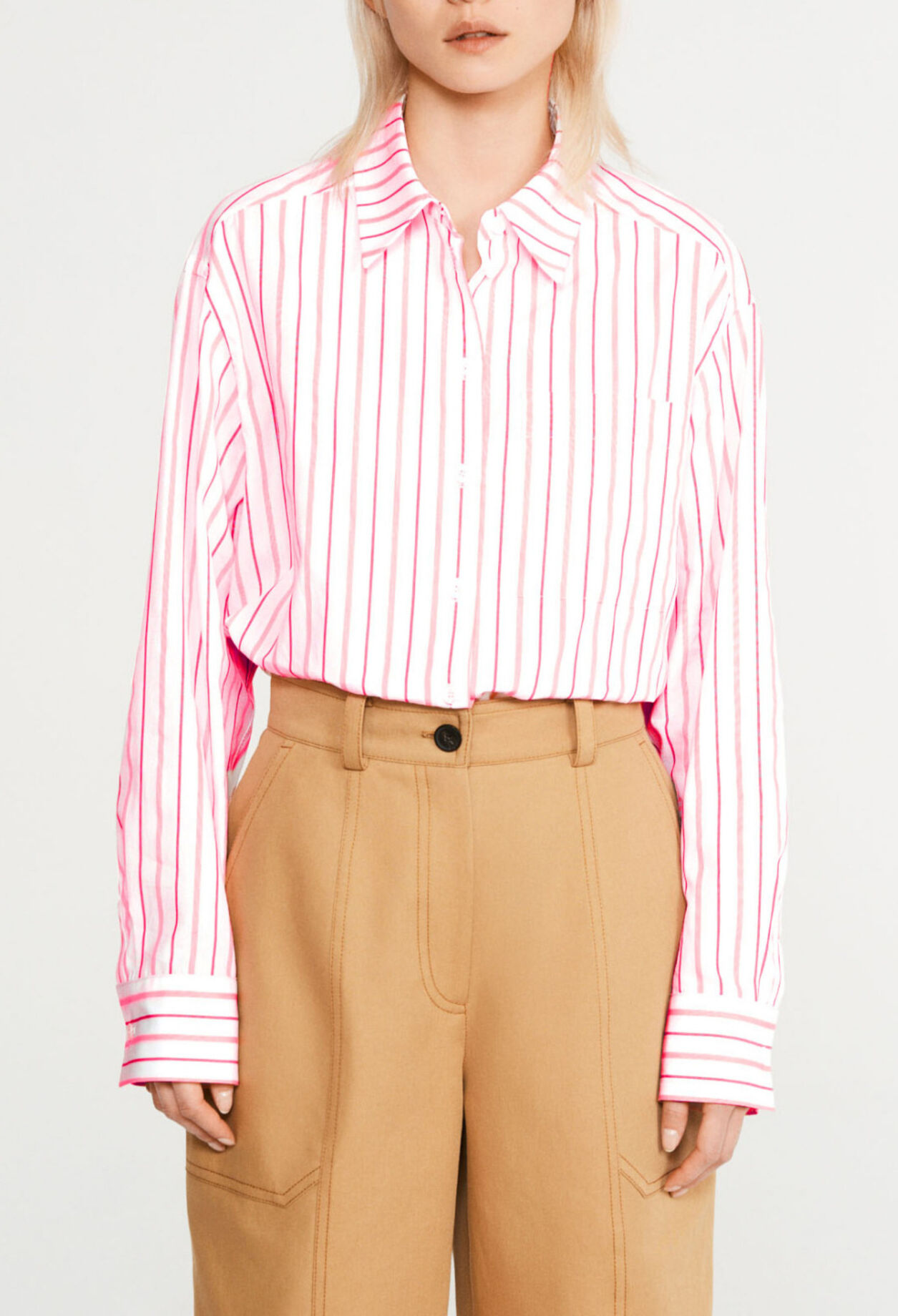 Oversized striped shirt
