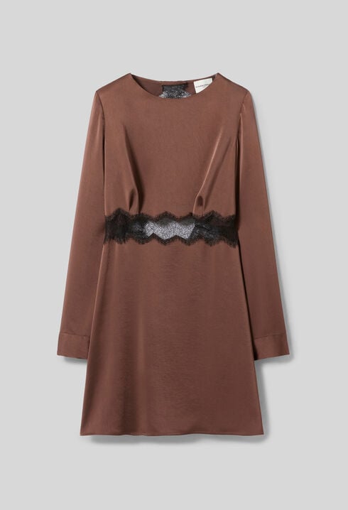 Satin flowly mini dress