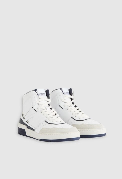 White high-top trainers