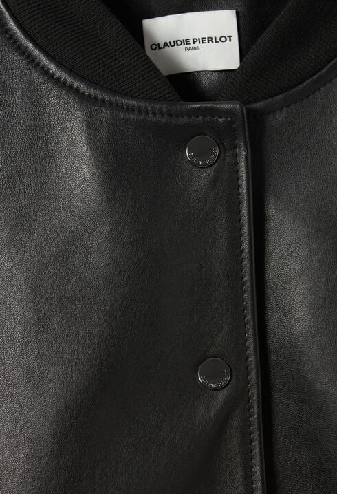 Jean Toto Leather Bomber