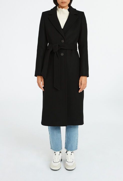 Mid-length straight coat