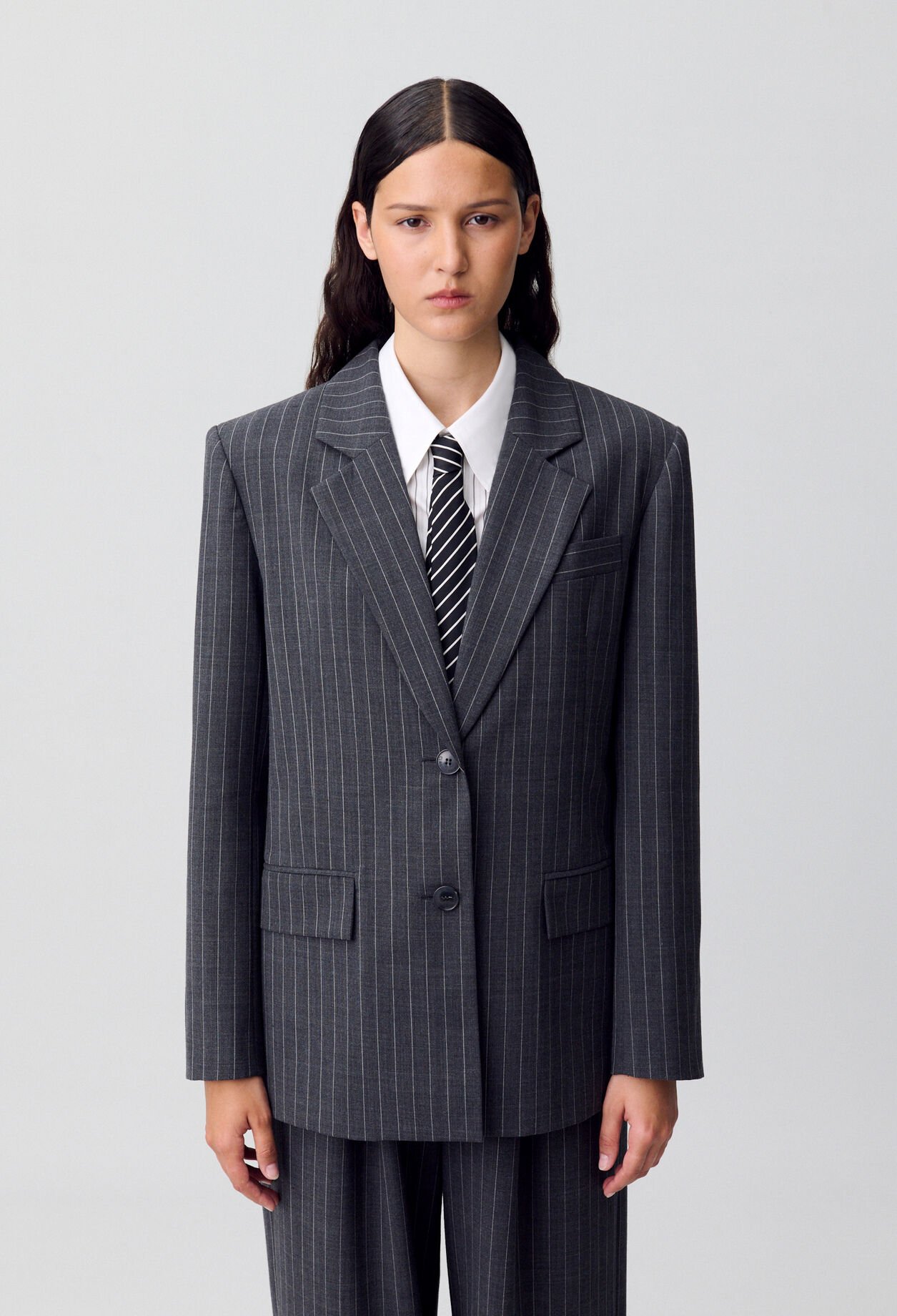 Striped tailored jacket