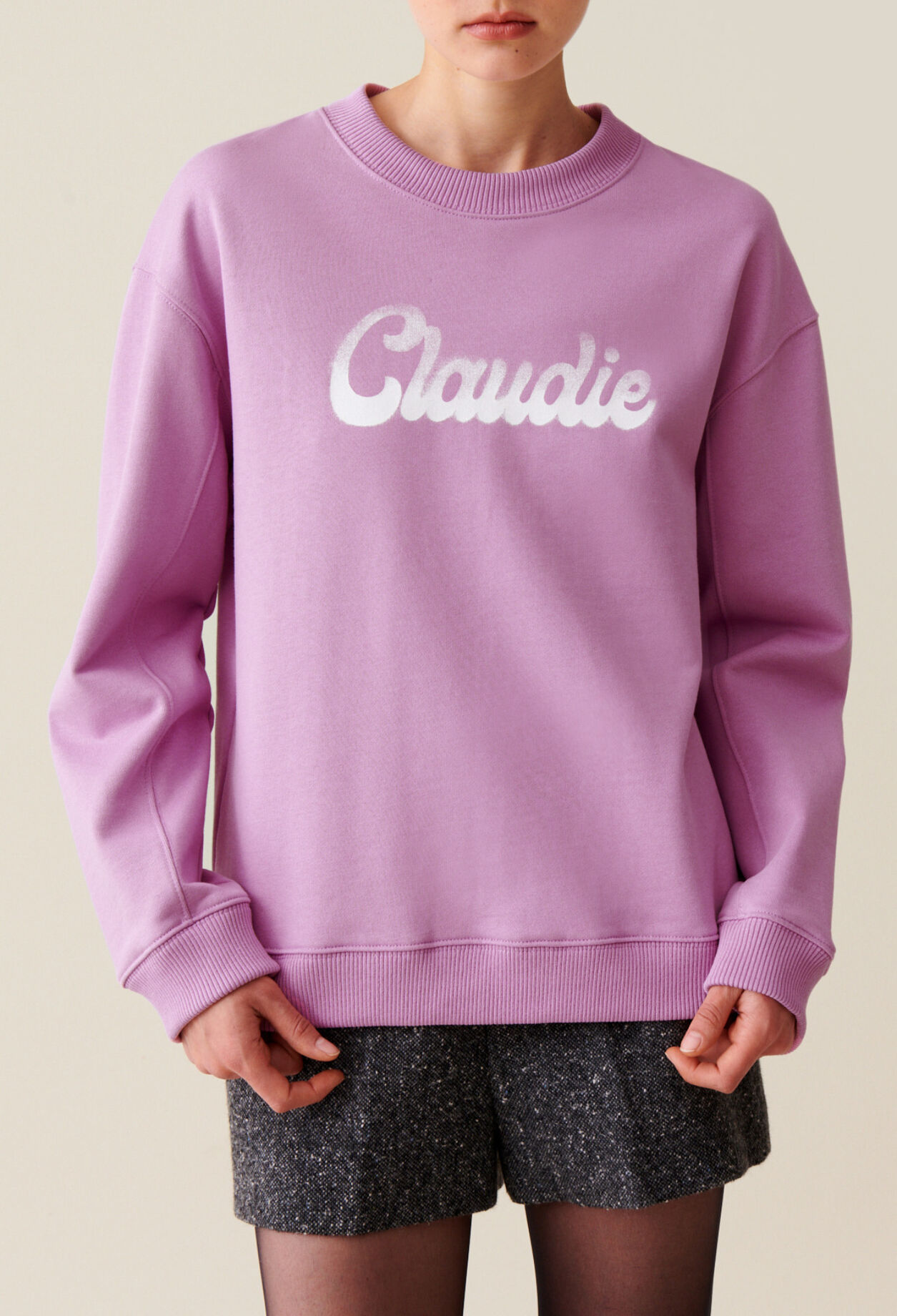 Oversized Claudie Print Sweatshirt