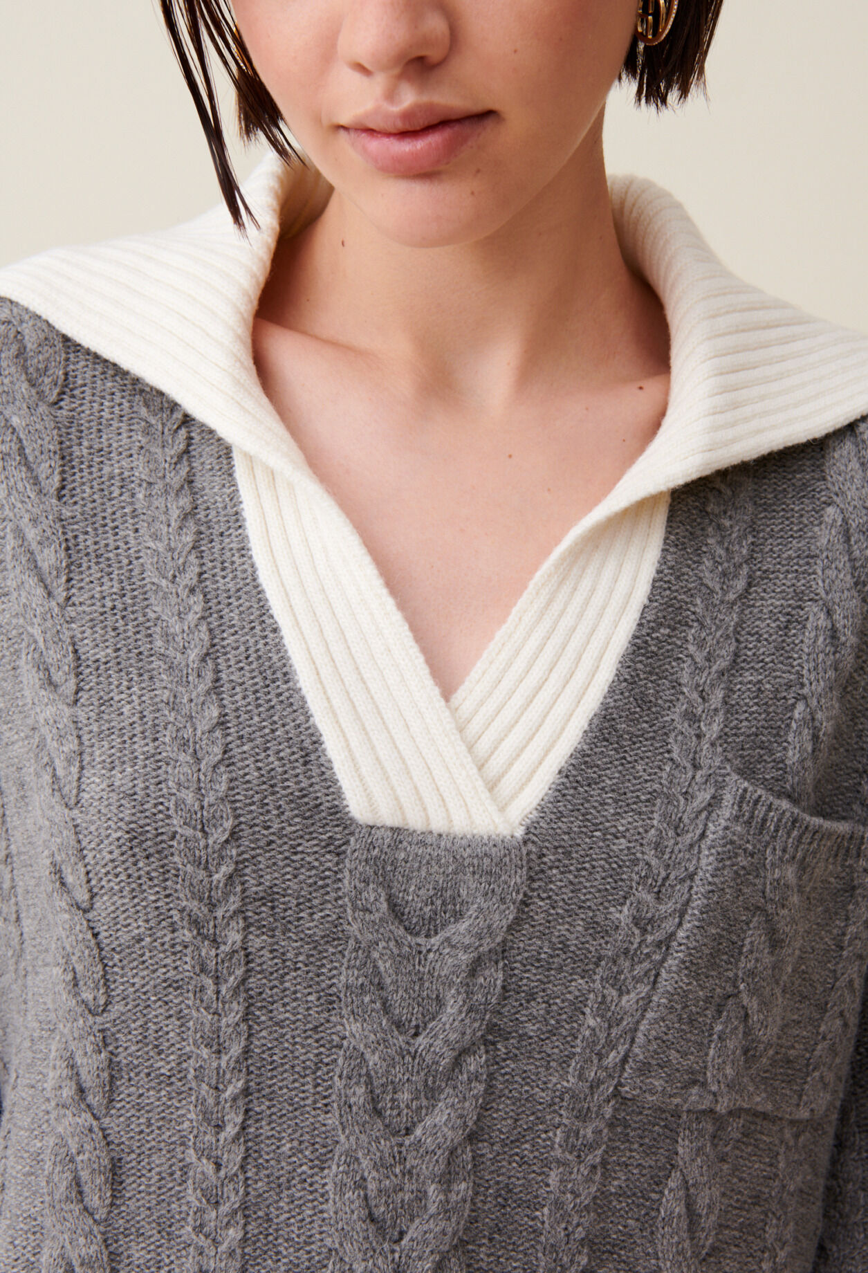 Twisted Polo Neck Jumper