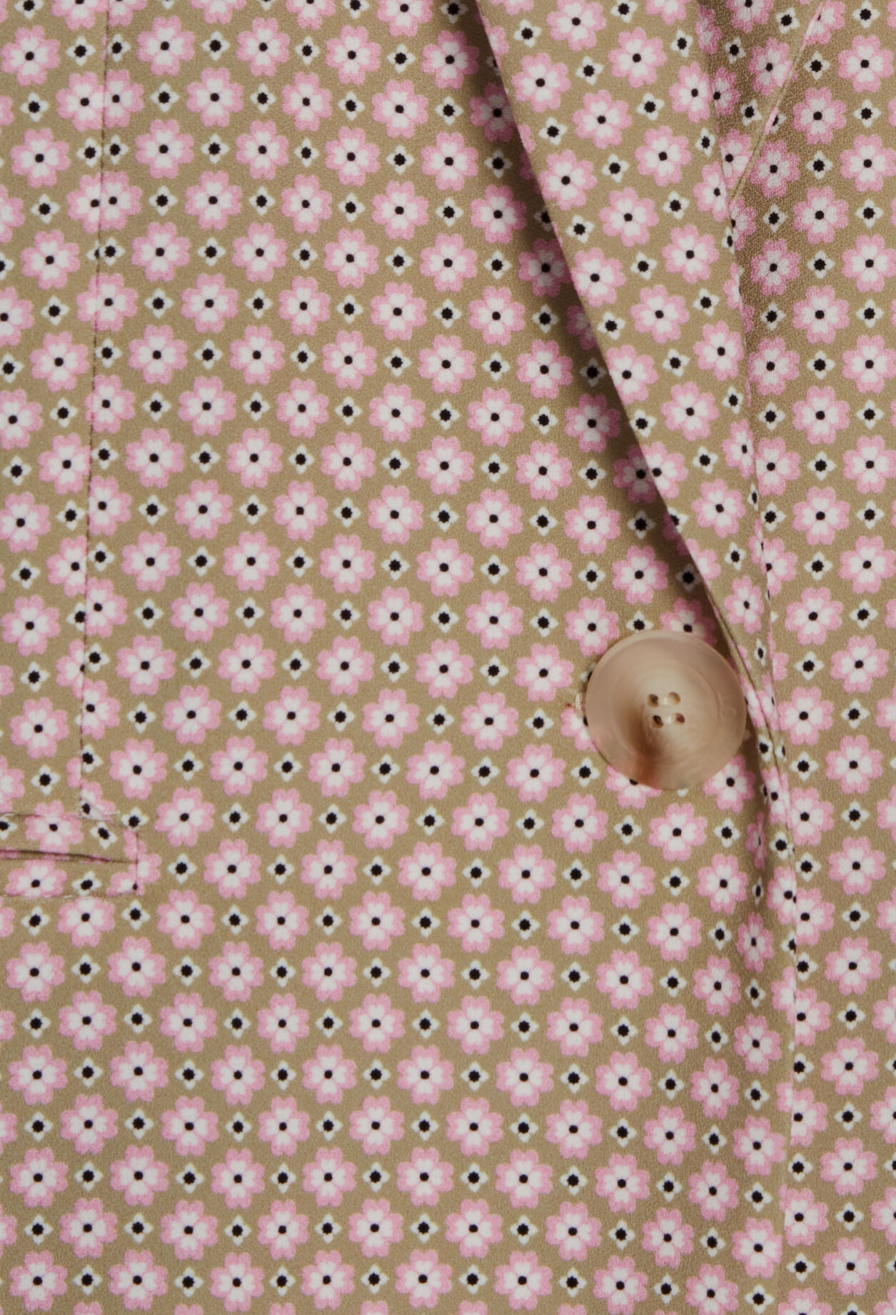 Printed pink suit jacket
