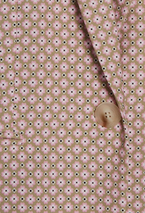 Printed pink suit jacket
