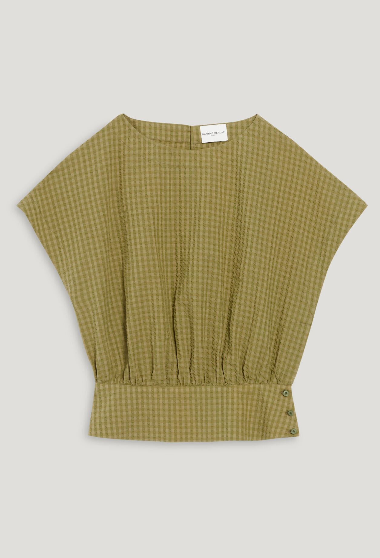 Gathered openwork top