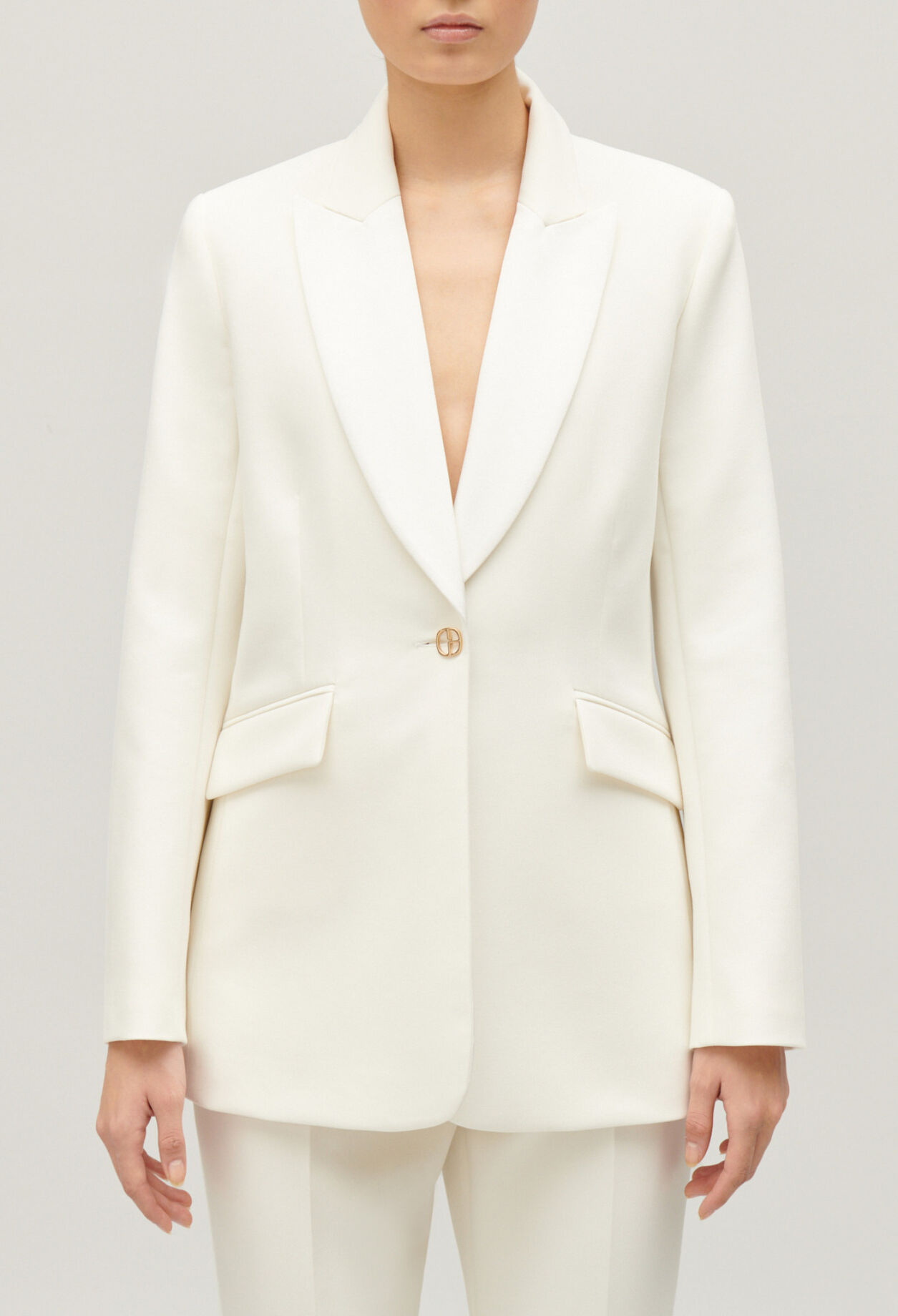 Dual fabric suit jacket
