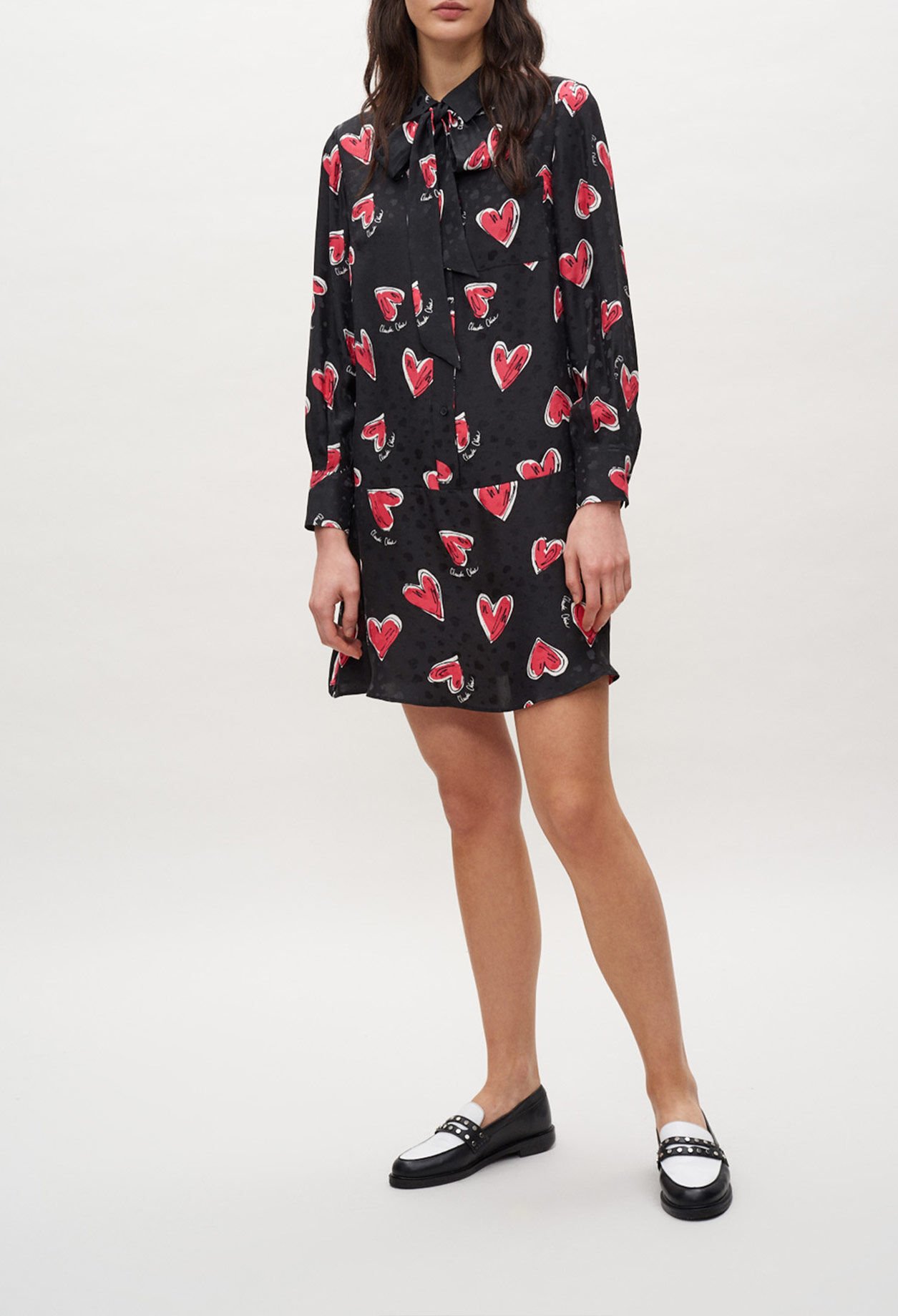 Printed shirt dress